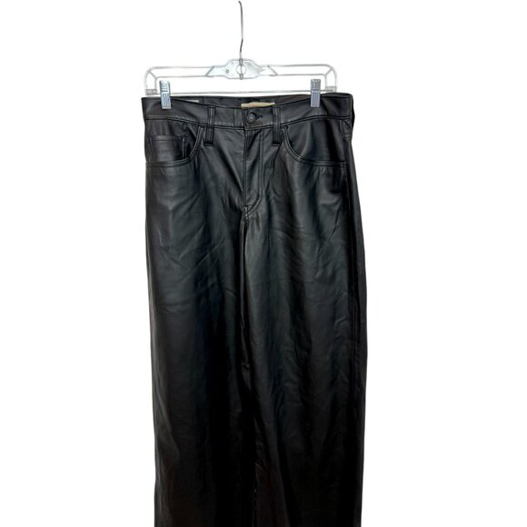 Levi's XL Straight Tie Waist Faux Leather Pant NWOT - Size 27 - Picture 10 of 11